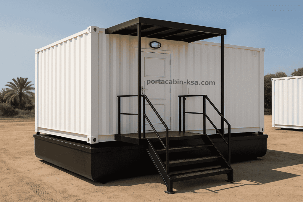 Image of Portable Toilets Cabin with Built-in Septic & Water Tank size = 4x3.75m