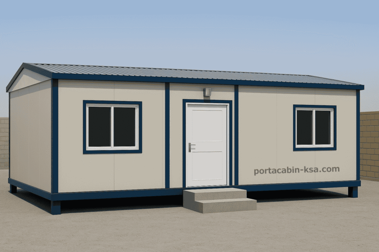 Used and New Portacabins Avalible in Riyadh and Jeddah KSA. Portable Site Office Cabin 2 rooms attached washroom and pantry Size 12x3.75 meter