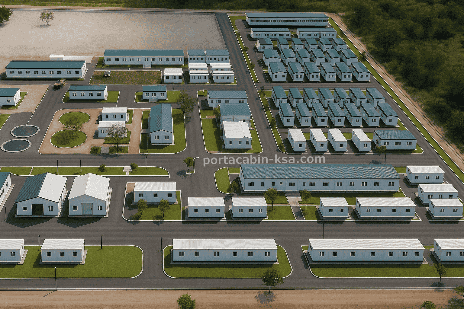 porta cabin construction site office and residential camp with multiple Portable cabins